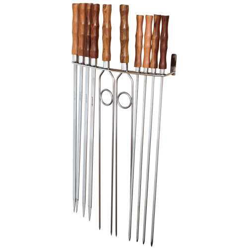 Jogo de Espeto Completo com Suporte Jogo de Espeto Completo com Suporte