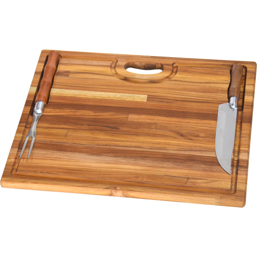 Tábua maleta com faca e garfo