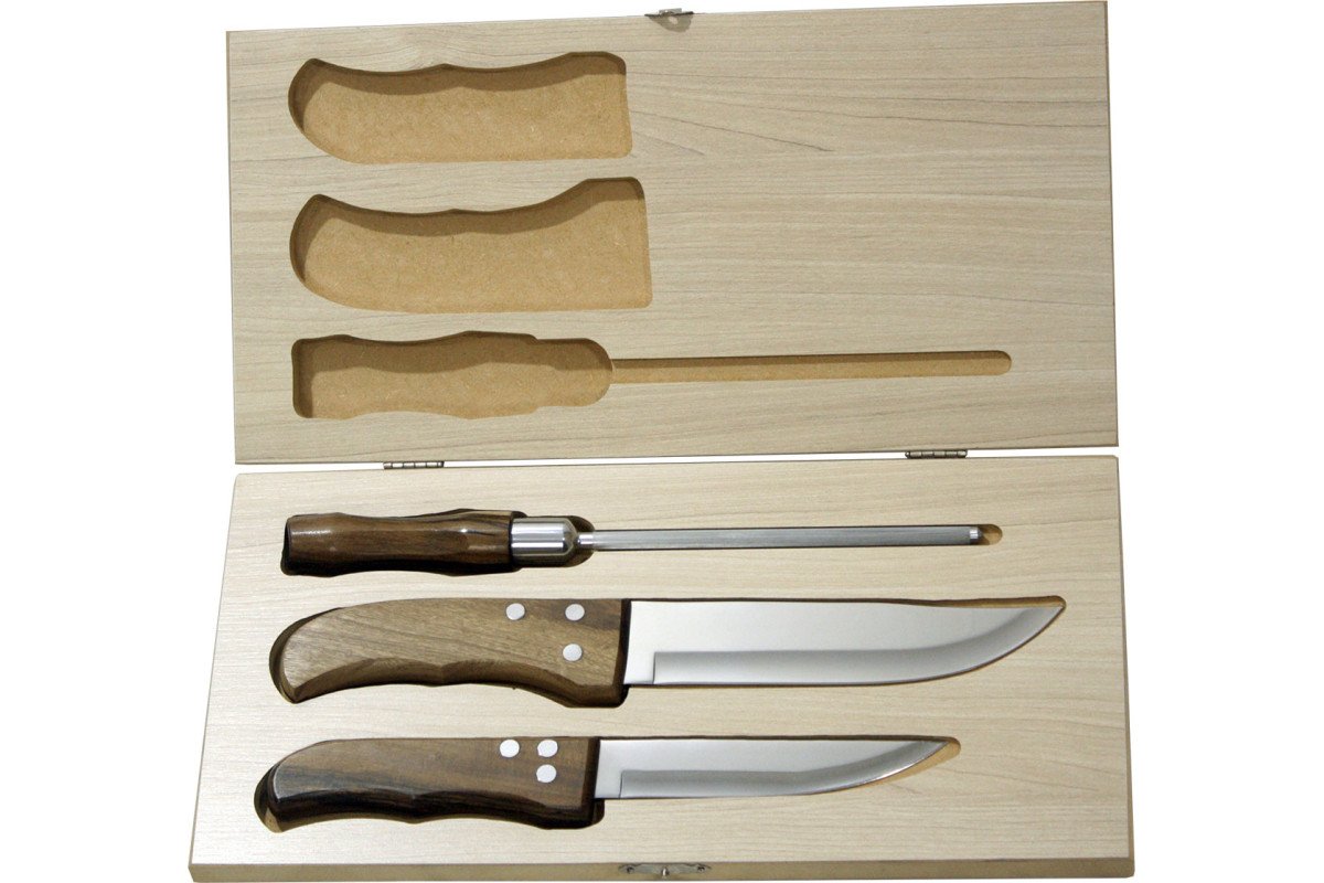 ESTOJO FACA DE COZINHA DESOSSA E CHAIRA