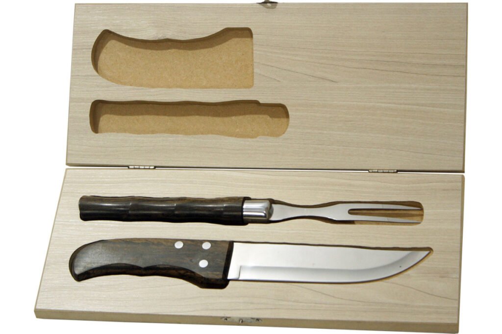 Estojo Faca de Cozinha e Garfo