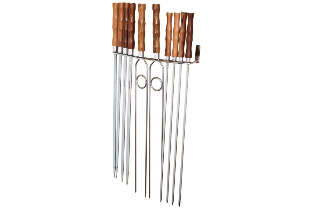 Jogo de Espeto Completo com Suporte