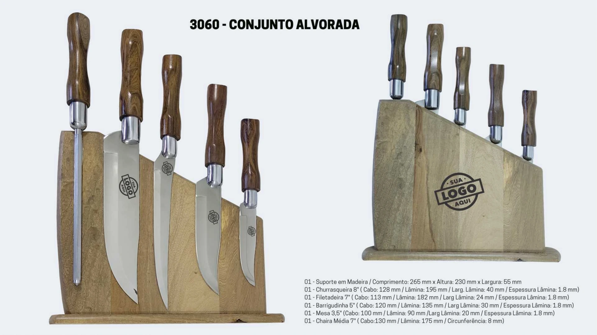 Página 13 do catálogo de brindes corporativos Pazpazini: 3060 - CONJUNTO ALVORADA